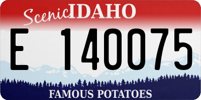 ID license plate E140075
