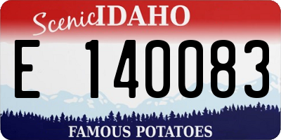 ID license plate E140083