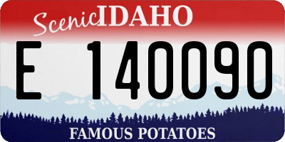 ID license plate E140090