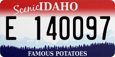 ID license plate E140097