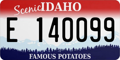 ID license plate E140099