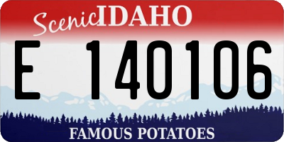 ID license plate E140106