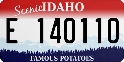 ID license plate E140110