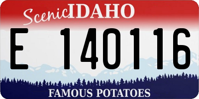 ID license plate E140116