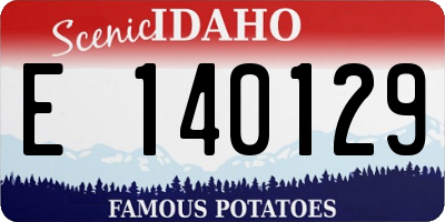 ID license plate E140129