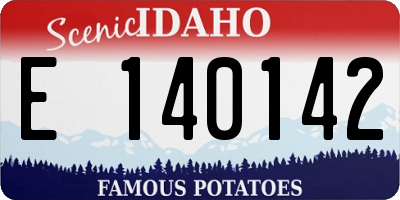 ID license plate E140142