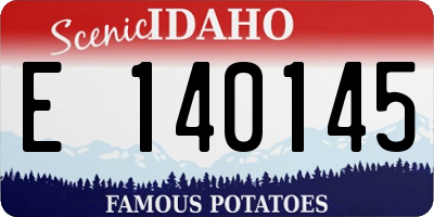 ID license plate E140145