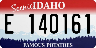 ID license plate E140161