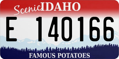 ID license plate E140166