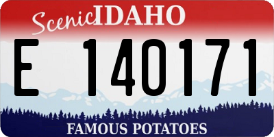 ID license plate E140171