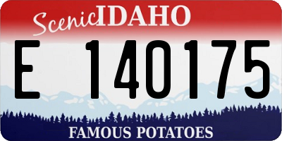 ID license plate E140175