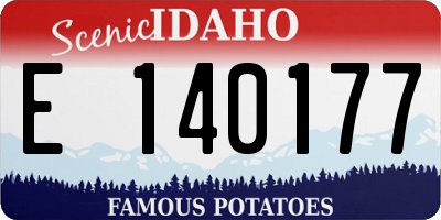 ID license plate E140177