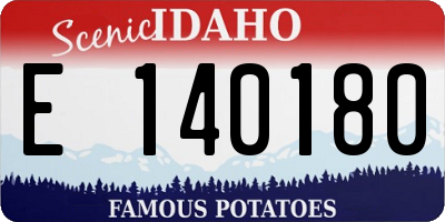 ID license plate E140180