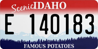ID license plate E140183