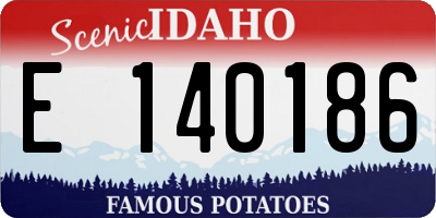 ID license plate E140186