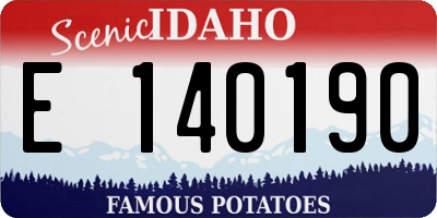 ID license plate E140190