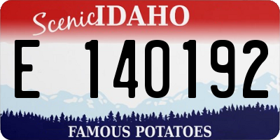 ID license plate E140192