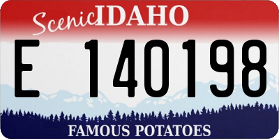 ID license plate E140198
