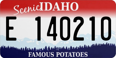 ID license plate E140210
