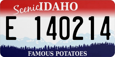 ID license plate E140214