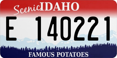 ID license plate E140221