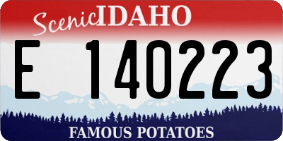 ID license plate E140223