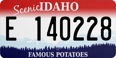 ID license plate E140228