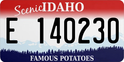 ID license plate E140230