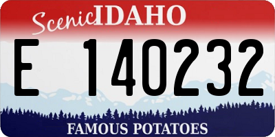 ID license plate E140232