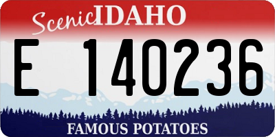ID license plate E140236