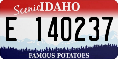 ID license plate E140237