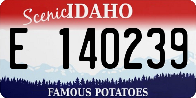 ID license plate E140239