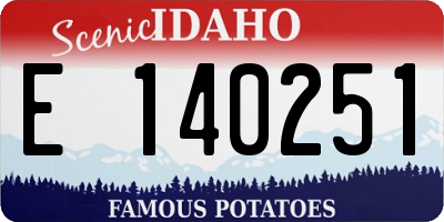ID license plate E140251