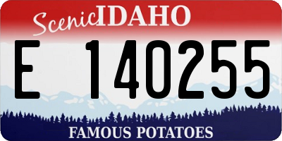 ID license plate E140255