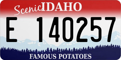 ID license plate E140257
