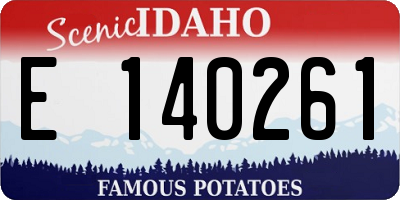 ID license plate E140261