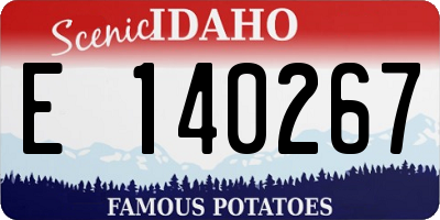 ID license plate E140267