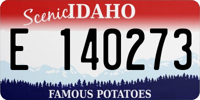 ID license plate E140273