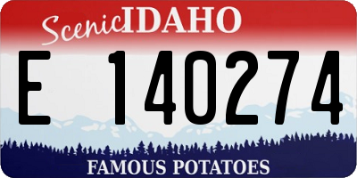 ID license plate E140274
