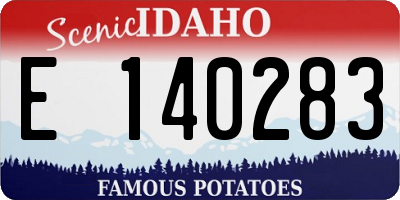 ID license plate E140283