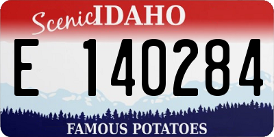 ID license plate E140284