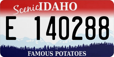 ID license plate E140288