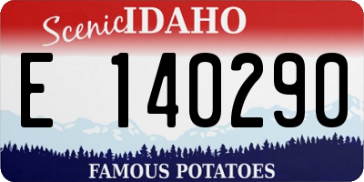 ID license plate E140290