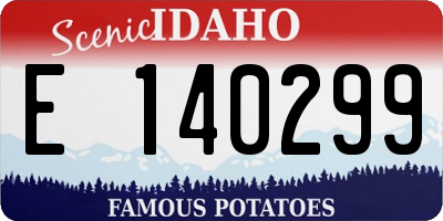 ID license plate E140299