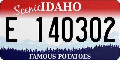 ID license plate E140302