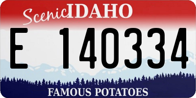 ID license plate E140334