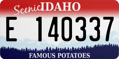 ID license plate E140337
