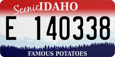 ID license plate E140338