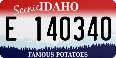 ID license plate E140340