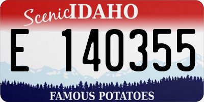 ID license plate E140355